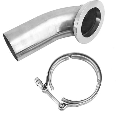 Roestvrij Staal Turbo Uitlaat Downpipe Bocht 90 Graden voor Hy35 HX He351 met V-band Flens Klem gray