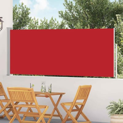 vidaXL - Tuinscherm - uittrekbaar - 117x514 - cm - rood