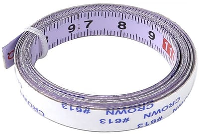 Dailygoods- Verstekmeetlint 0-10 m - Roestvrij Staal - Zelfklevende Metrische Schaal - Waterdicht - Slijtvast - Eenvoudig te Trimmen - Meetlint