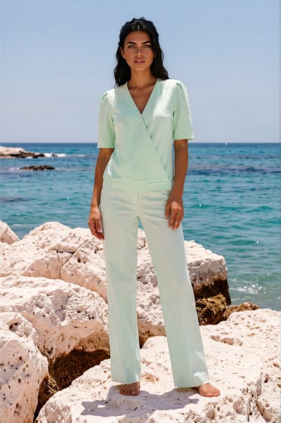 MI PIACE - Heavy Travel Broek Wijde 202831 Pistachio - Maat : XS