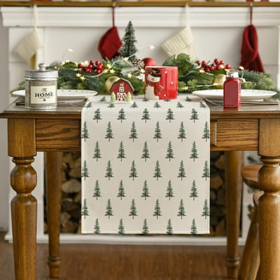 Dailygoods - Groene Tafelloper voor Seizoensgebonden Decoratie