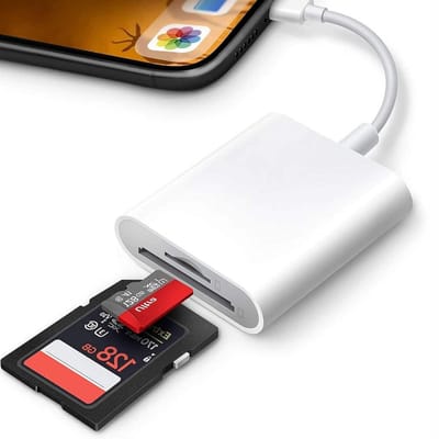SVN® Sd Kaart Lezer - SD-kaart - SD-kaartlezer USB-C - Wit - ‎16cm x 7cm x 2cm