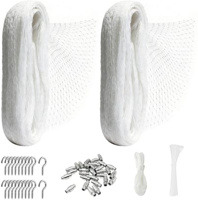 Dailygoods- Vogelbeschermingsnet 5 x 5 m - 2 Stuks - UV-bestendig - Fijnmazig - Robuust - Geschikt voor tuin/balkon - Tuinnet