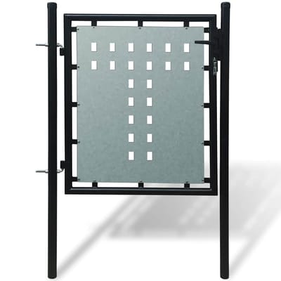 vidaXL - Zwarte - enkele - deur - schuttingpoort - 100x75 - cm