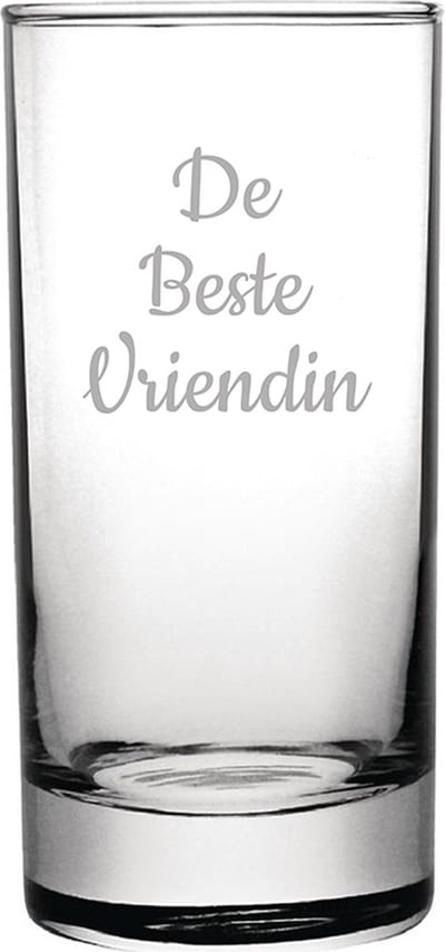 Gegraveerde longdrinkglas 28,5cl De Beste Vriendin