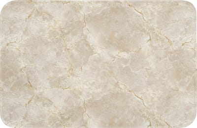 Badmat 60x40 cm - Antislip - Lichtbeige - Marmer - Aders - Badmatten voor badkamer - Badkamermat - Douchemat - Badkamer mat