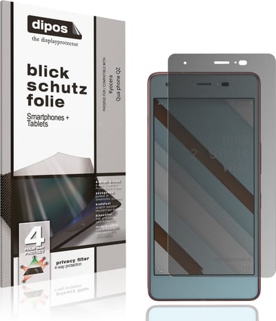 dipos – Matte Privacy Screenprotector geschikt voor Kyocera Qua phone QZ | Anti-Spy Beschermfolie