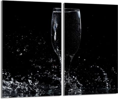 TMK ArtDeko - Snijplank - Beschermpaneel voor Fornuis - Glas - Wijnmotief