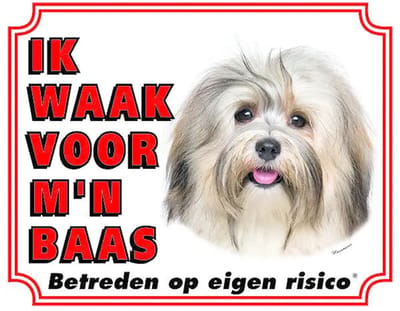 Havanezer Waakbord Bruin - Ik waak voor mijn Baas