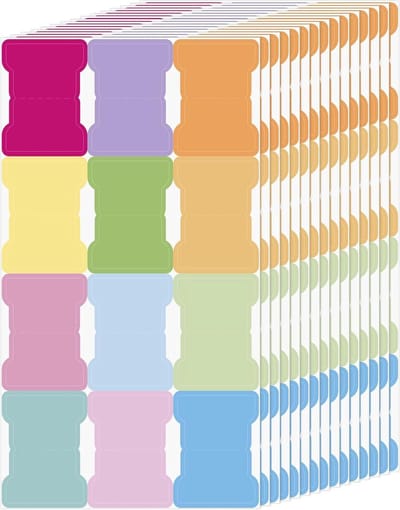 180 Stuks Pastel Kleurige Plakbare Boekenleggers 3.5x2.5cm - Perfect voor Boeken, Notebooks en Planners, Ideaal als Index Marker en Voor Organisatie
