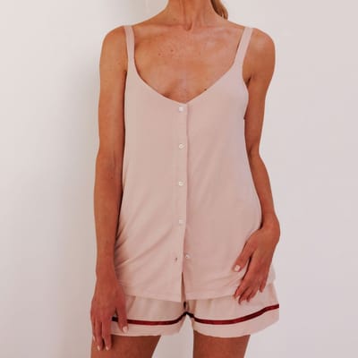 Coco & Cici - TENCEL Pyjama Top Dames Powder Peach - L
