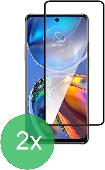 Full Screenprotector 2x Geschikt voor Motorola Moto E32 - screen protector - volledige glas - bescherming - beschermglas - ZT Accessoires