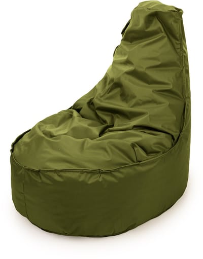 Drop & Sit - zitzak/stoel - robuust nylon - olijfgroen - Noa JR voor kinderen - voor binnen en buiten - 55 x 75 - 100 Liter