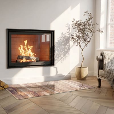 Coloray Vloerplaat Houtkachel - Plaat voor Onder Houtkachel - 125 cm x 50 cm - Open Haard Accessoires - Bruin Vloerplaat Kachel - Onderplaat Voor Houtkachel - Plaat onder Houtkachel - Kachel Onderplaat - Verwarmingsaccessoires