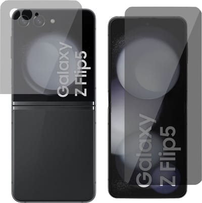 Privé Screenprotector geschikt voor Samsung Galaxy Z Flip 5 - Privé Beschermglas - Privacy Proteqt+
