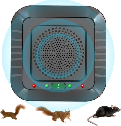 Ultrasone Muisafschrikker 360° Dekking voor Knaagdieren en Vogels, Geluidsloos Hoogfrequent Apparaat voor Effectieve Ongediertebestrijding in Huizen en Garages