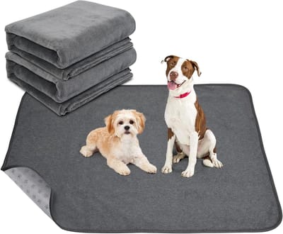 Set van 2 Wasbare Puppy Pads 90 x 60 cm - Sneldrogende Training Mat voor Puppies, Oudere en Incontinentie Honden