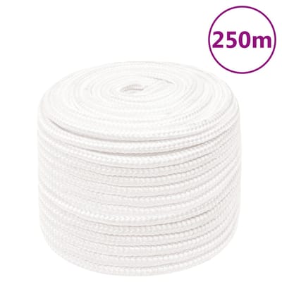 vidaXL - Boottouw - 14 - mm - 250 - m - polypropyleen - volwit