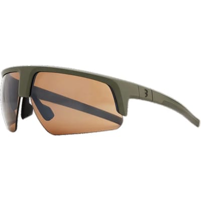 BBB Cycling Comet Fietsbril Heren en Dames - Duurzame Sportbril - Wielrenbril Geschikt voor Race, MTB & Gravel - Mat Olijfgroen Amber - BSG-75