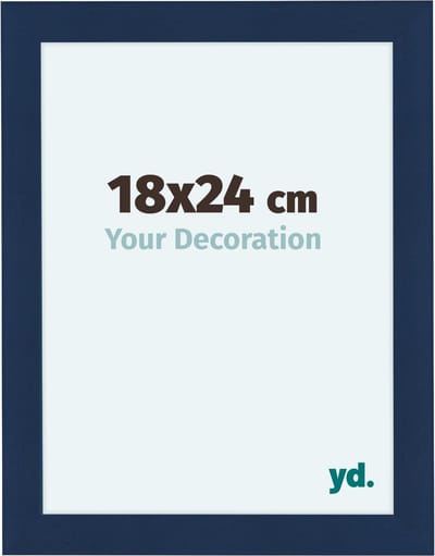 Your Decoration - Fotolijst 18x24 cm - MDF - Donkerblauw Geveegd - Como