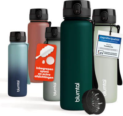 Blumtal Drinkfles - BPA Vrij - Lekvrij - Waterfles - 500 ml - Donkergroen
