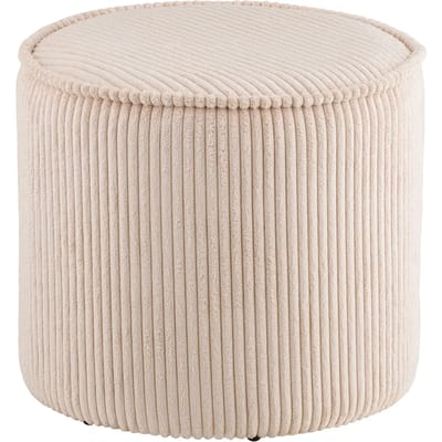 Liv poef fluweel beige.