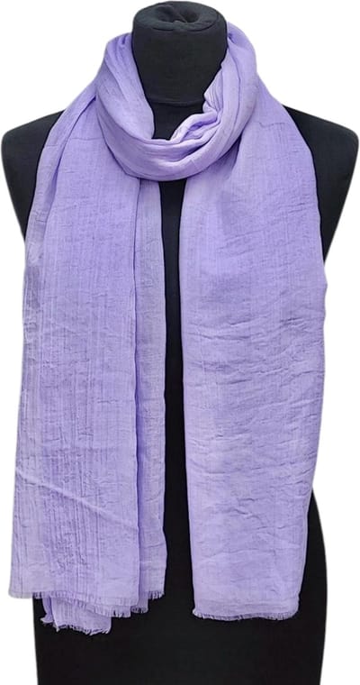 Lange Dunne Sjaal - Effen - Lila/Paars - 180 x 95 cm (23999#)