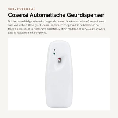 Dailygoods- Geurdispenser Automatisch - Luchtverfrisser Wandmontage - Verstelbare Spray - Voor Badkamer/Toilet/Kantoor - Hoogwaardig ABS - 300 ml Capaciteit
