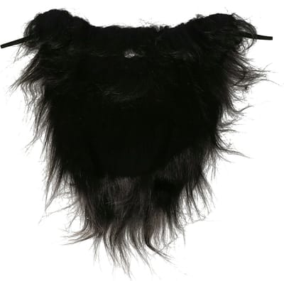 Faram Carnaval/verkleed accessoires baard - half lang - zwart - aan elastiek - kabouter/oude man