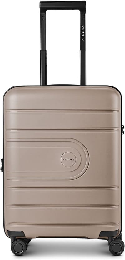 Redolz Essentials 11 4 wielen Cabinewagen 55 cm met uitbreidingsplooi - Harde bagage - TSA slot - taupe