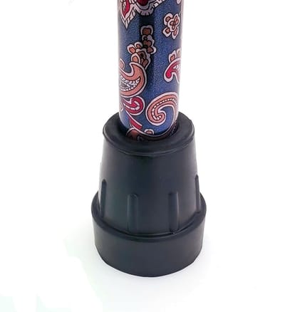 Dailygoods- Rubberen Hulzen 2x 18/19mm - Zware Rubber Hulzen - Verstevigd met Metalen Ring - Voor Metalen Wandelstokken - Zwart - Duurzaam Rubber - Wandelstokhulzen