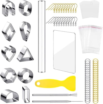 Klei Snijders Set - Metaal Gereedschap - Sieraden Maken - Roestvrij Staal - Meerdere Vormen - Zilverkleurig