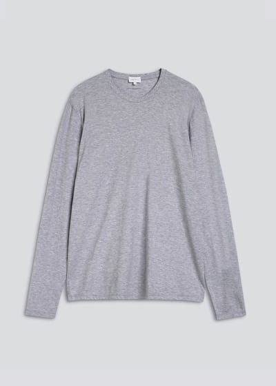 Longsleeve Serie Single Jersey Light Grey Melange