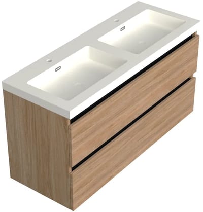 Dutchline Badmeubel Onderkast - Uludag - 120x46cm - 2 Lades - 2 Uitsparingen