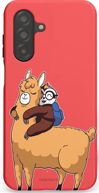 Casetastic hoesje geschikt voor Samsung Galaxy A26 - Dubbellaagse bescherming - Lui en lekker - Fashion Case - Koraal Goud