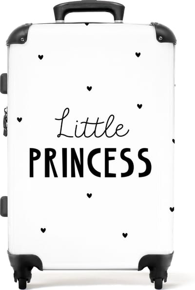 NoBoringSuitcases.com - Grote koffer XL - Kinderkoffer wit meisjes - Reiskoffer met 4 wielen - Trolley op wieltjes medium - Rolkoffer groot kinderen - Ruimbagage valies 20kg - Luggage suitcase TSA slot - Hardcase Lichtgewicht - Bagagetrolley 72 liter