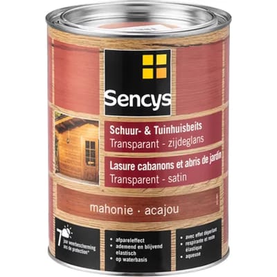 Sencys Tuinhoutbeits Tuinhuis En Schutting Transparant Mahonie 2,5l