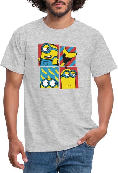 Minion Stuart Bob Kevin Humor T-Shirt Heren