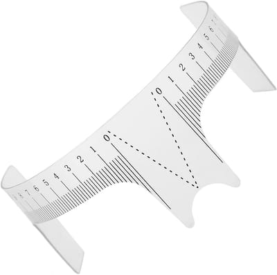 Wenkbrauw Liniaal - Meetinstrument Vorm - Wenkbrauw Ontwerp - Professionele Positionering - 5.4 x 5 cm - Niet gespecificeerd