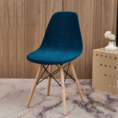 Fluwelen Schelp Stoelhoes Effen Kleur Stretch Scandinavische Ronde Stoelhoezen Elastische Eetkamer Stoelhoes Thuis Hotel Feest Banket 1pc
