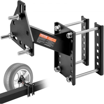 VEVOR Reservewielhouder, houder voor reservewiel op aanhanger, capaciteit 160 lbs, accessoire voor aanhanger, geschikt voor de meeste 4-, 5-, 6- en 8-inch wielen op 4-, 4,25-, 4,5-, 4,75-, 5-, 5,5-, 6- en 6,5-inch boutpatronen