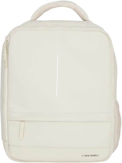 New Rebels Jessi Easton Underseater Rugtas 17L – Handbagage Rugzak Vliegtuig – Waterafstotend PU – 29x15x38 cm – Laptopvak 15.6 inch – Lichtgewicht Reistas Beige