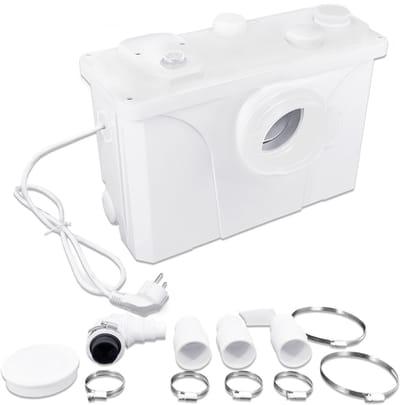 700W opvoerstation rioolpomp, sanitaire vuilwaterpompen met actieve kool, debiet tot 180 l/min, afvalwaterpomp voor huishoudelijk gebruik, rioolpomp voor toilet, douche, wastafel met koolstoffilter