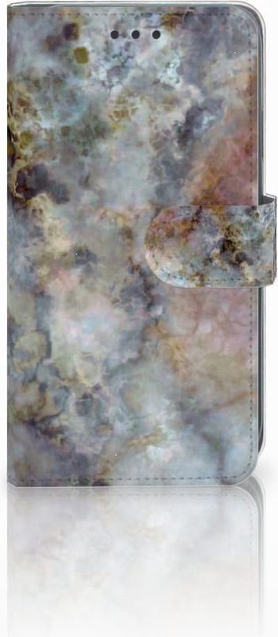 Apple iPhone Xr Bookcase Marmer Grijs