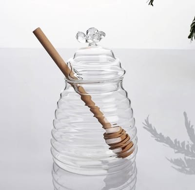 Bavary Bee Honingpot - Glas / Hout