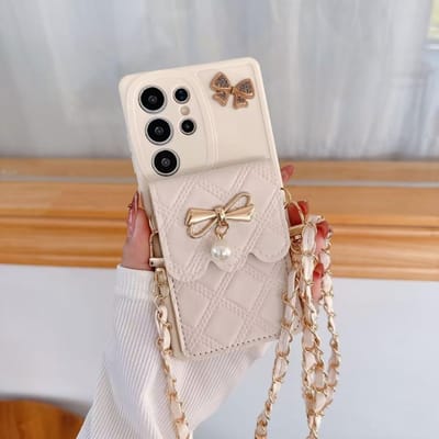 3D Strik Crossbody Kaarthouder Portemonnee Telefoonhoesje Voor Samsung Galaxy S25 Ultra S24 S23 S21 S20 FE S22+ Plus Note 20 Zachte Cover For Galaxy S23 FE