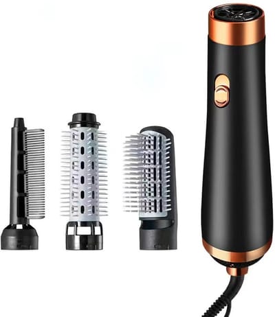 Deze stylingföhn heeft een 3-in-1-modus, is lichtgewicht en draagbaar, maakt gebruik van ioniserende hete lucht, is geschikt voor alle haartypes en heeft een Europese standaardstekker.