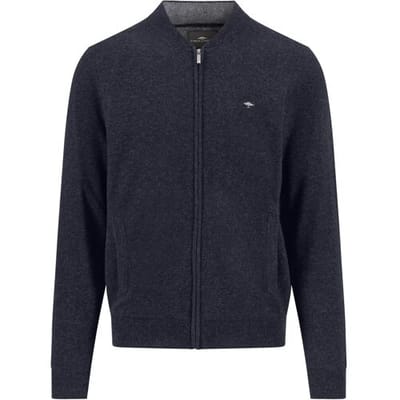 Fynch-Hatton Vest College Collar Mélange Merino Cashmere Navy / male