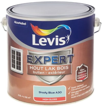 Levis - Expert Hout Lak Buiten High Gloss Mix - Shady Blue A30 - Mengverf - 2,5 L