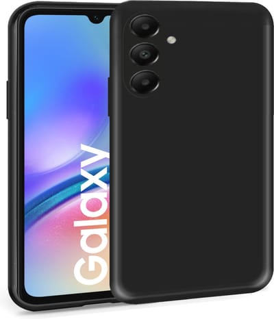 Geschikt voor Samsung Galaxy A15 - Hoesje - Suède Back Cover Case Zwart